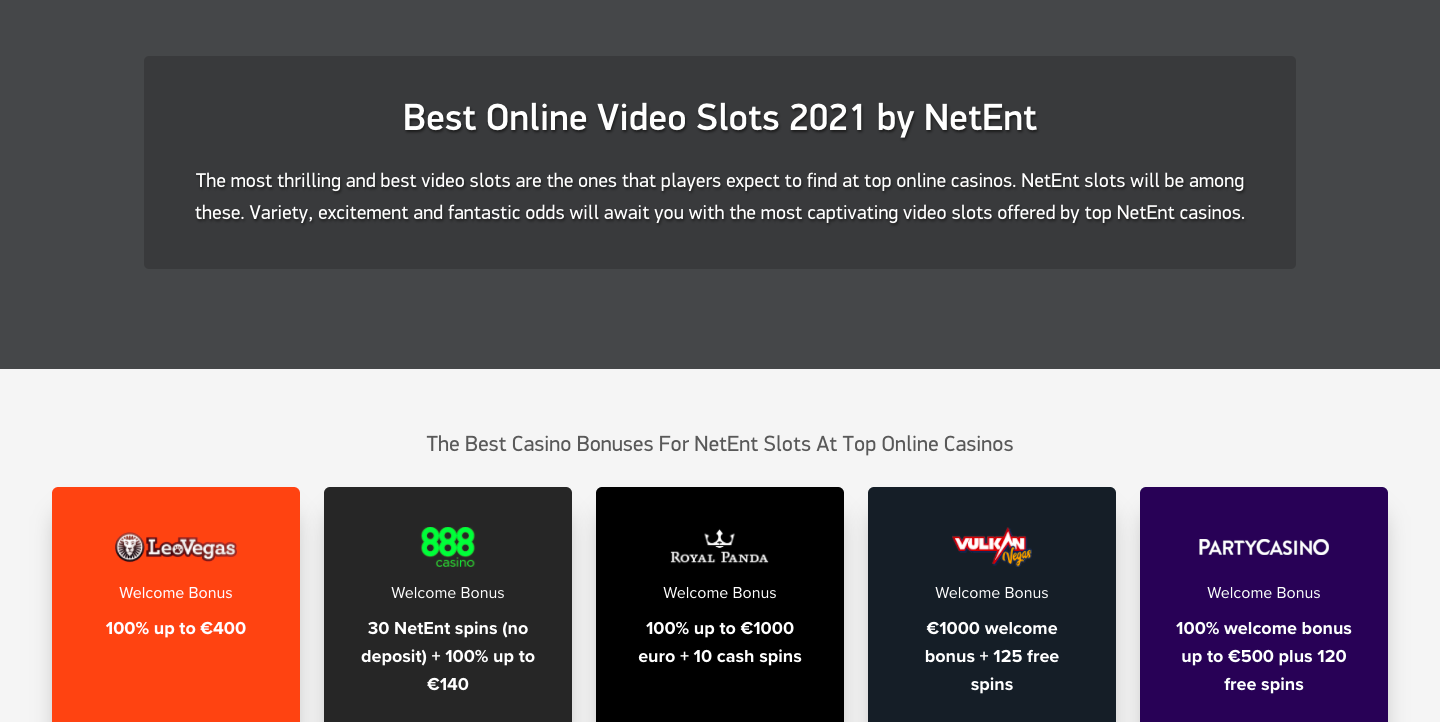 NetEnt slots 