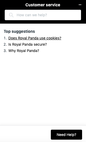Royal Panda support