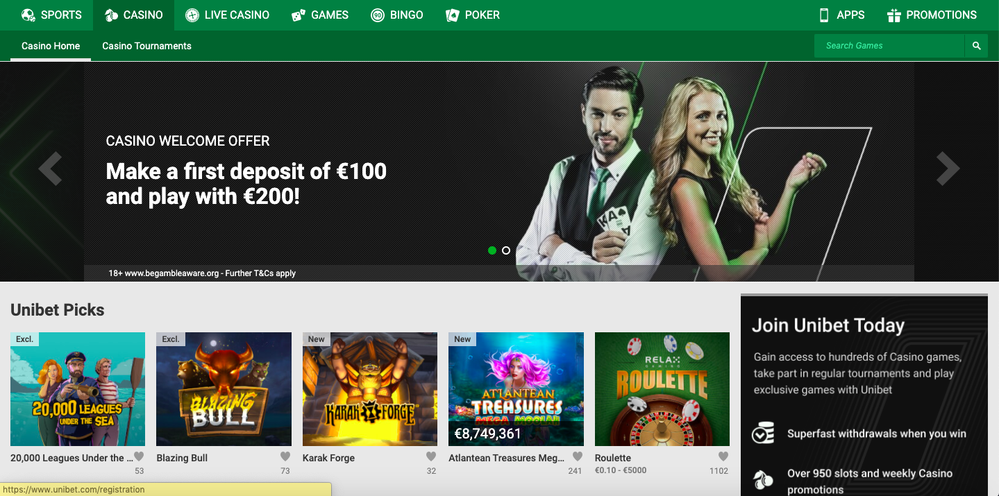 Unibet casino review