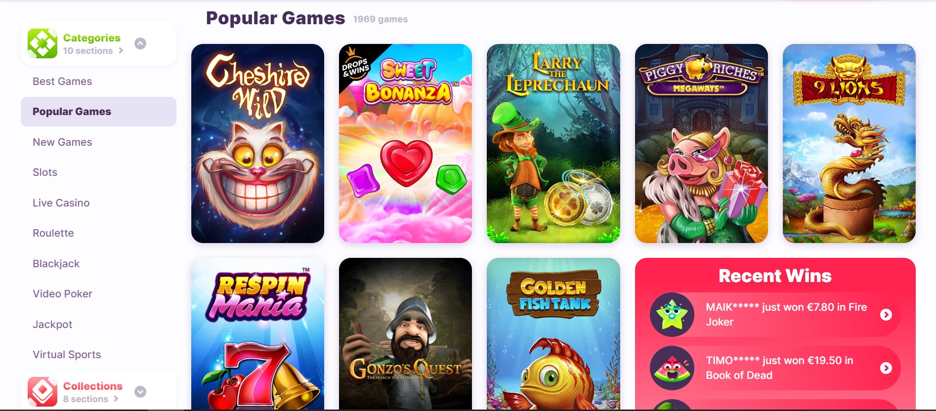 Nomini Casino games