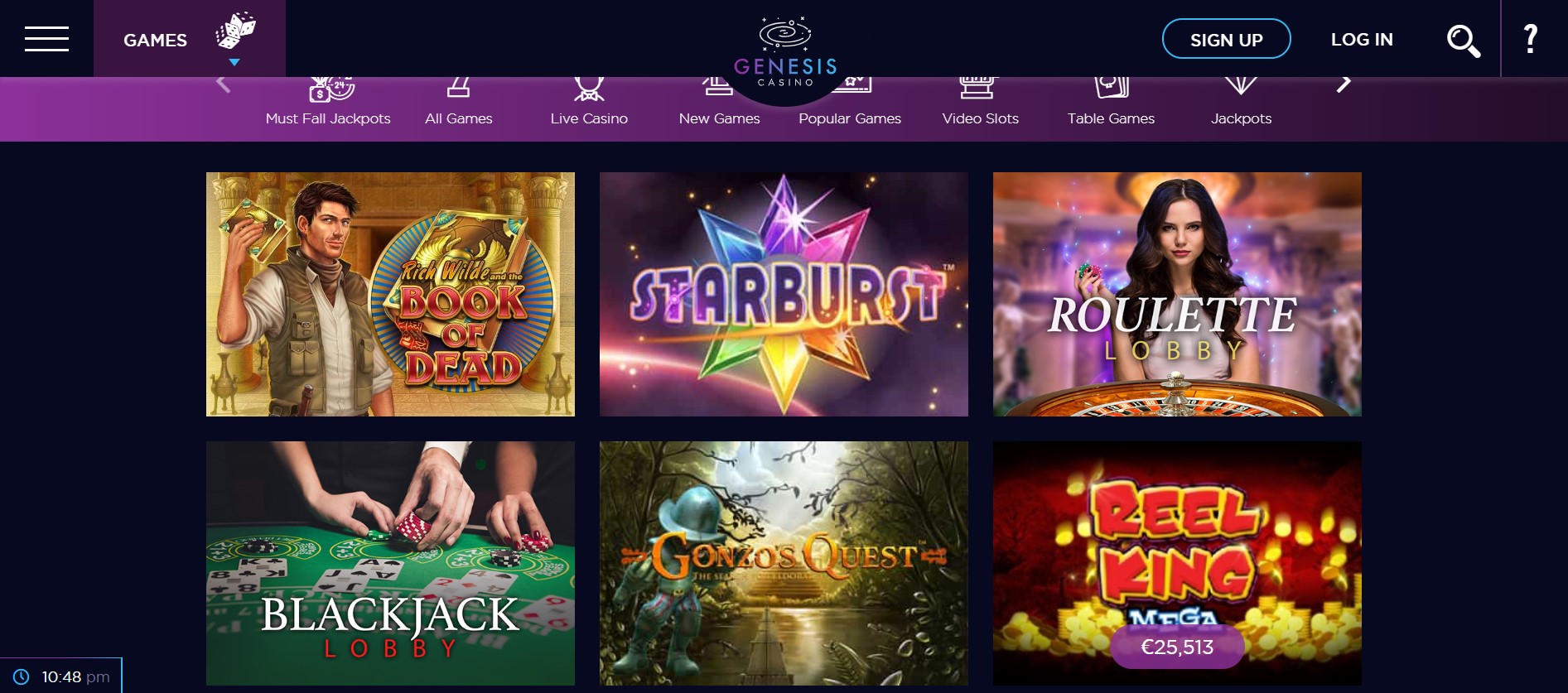 Genesis casino games