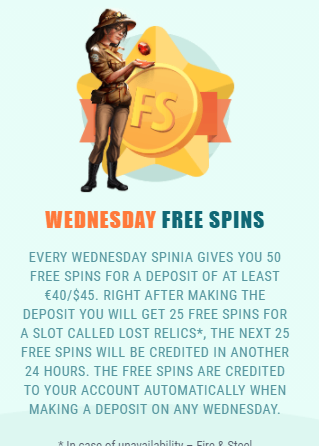 Spinia spins for free